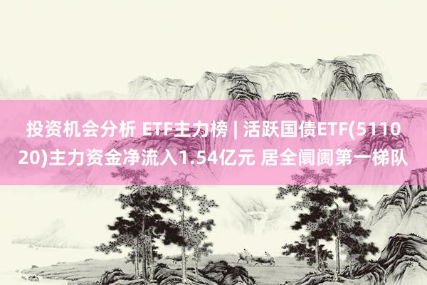 投资机会分析 ETF主力榜 | 活跃国债ETF(511020)主力资金净流入1.54亿元 居全阛阓第一梯队