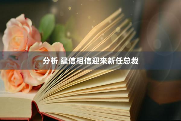 分析 建信相信迎来新任总裁