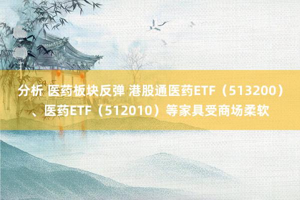 分析 医药板块反弹 港股通医药ETF（513200）、医药ETF（512010）等家具受商场柔软