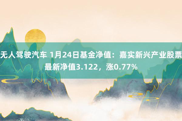 无人驾驶汽车 1月24日基金净值：嘉实新兴产业股票最新净值3.122，涨0.77%