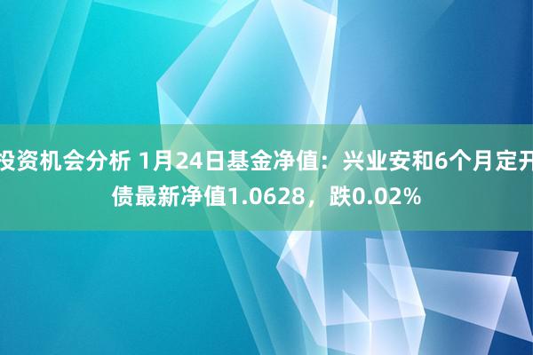 投资机会分析 1月24日基金净值：兴业安和6个月定开债最新净值1.0628，跌0.02%